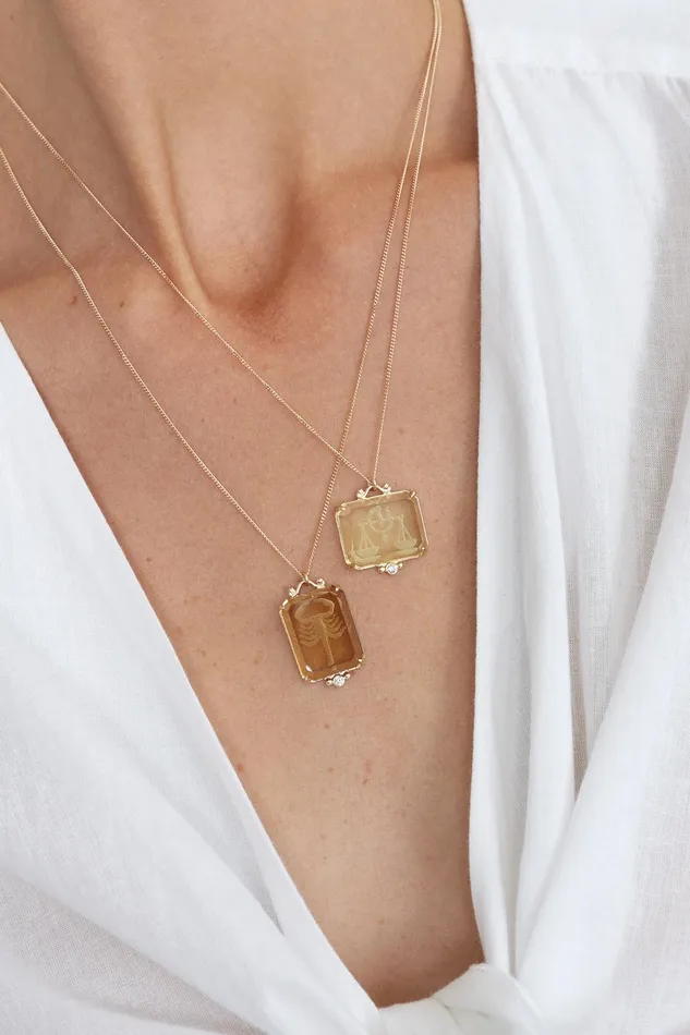 14k Sagittarius Zodiac Necklace Women Chan Luu 14k Fine