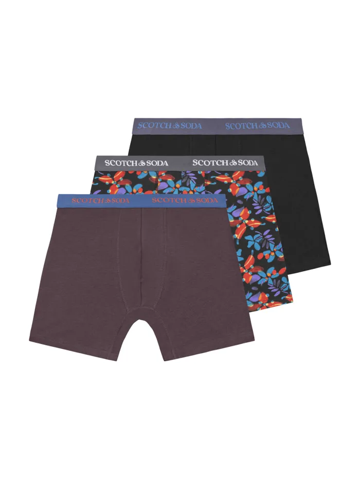 3PK MENS COTTON STRETCH BOXER BRIEF UNDERWEAR 8211 2 SOLIDS and 1 PRINT Blackgreen Men Scotch and Soda Underwear and Socks 3PK MENS COTTON STRETCH BOXER BRIEF UNDERWEAR 8211 2 SOLIDS and 1 PRINT Blackgreen Men Scotch and Soda Underwear and Socks
