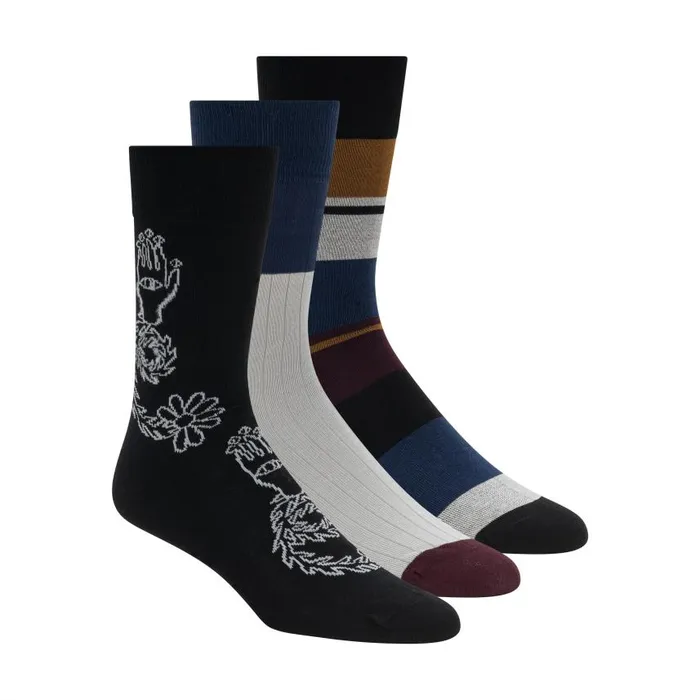 3PK MENS NON TERRY DRESS CREW Black Men Scotch and Soda Underwear and Socks