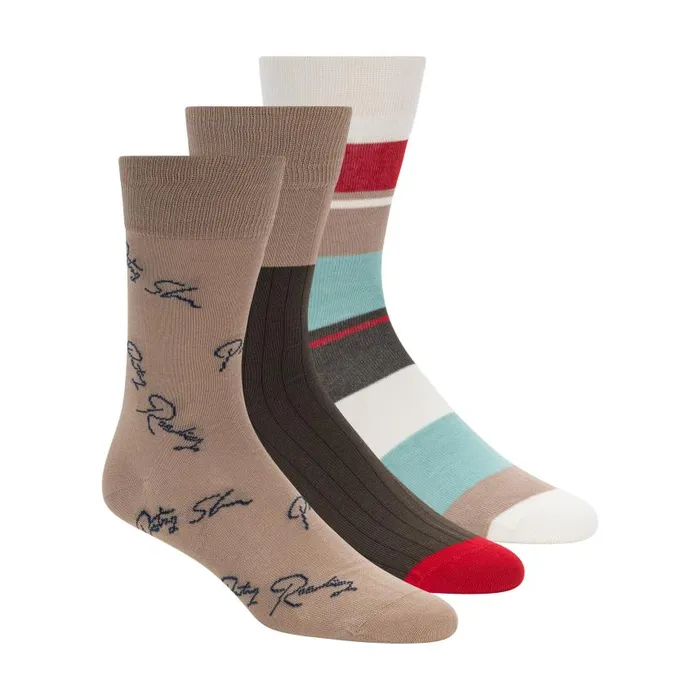 3PK MENS NON TERRY DRESS CREW Black Men Scotch and Soda Underwear and Socks
