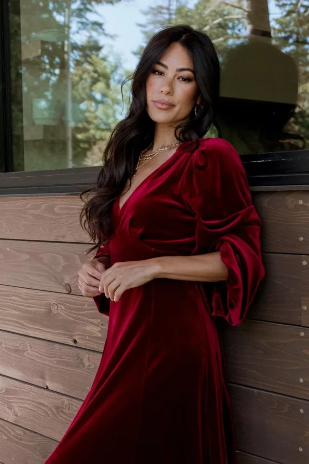 Adelita Velvet Maxi Dress Merlot Women Baltic Born Wedding Guest Adelita Velvet Maxi Dress Merlot Women Baltic Born Wedding Guest