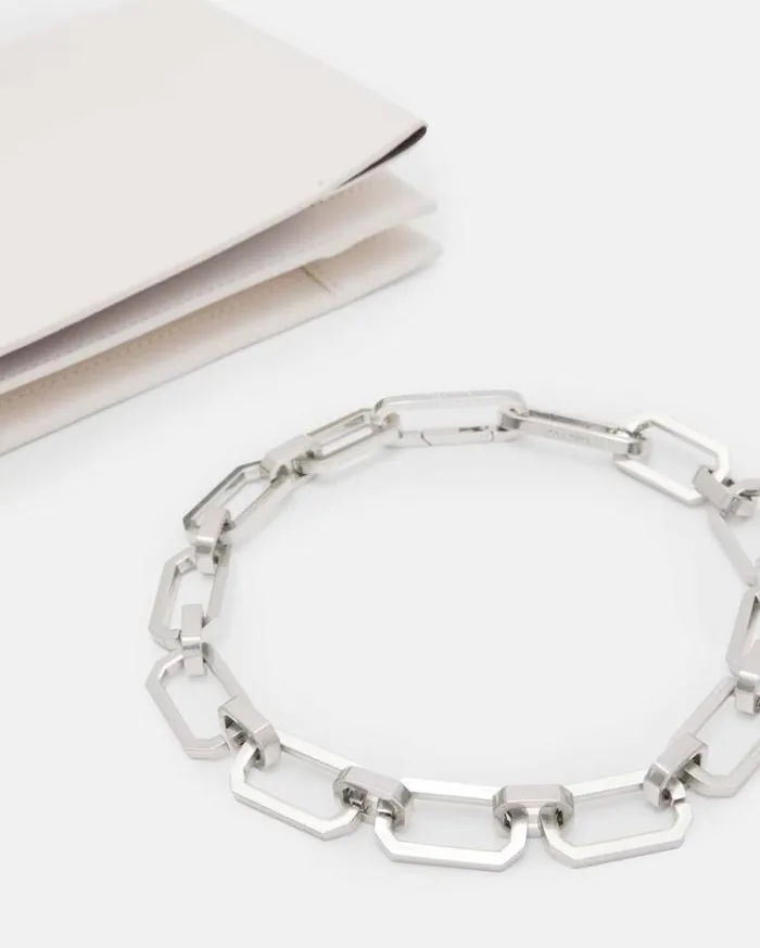 Akira Leather Removable Chain Clutch Bag Desert White Women AllSaints Handbags and Wallets Akira Leather Removable Chain Clutch Bag Desert White Women AllSaints Handbags and Wallets