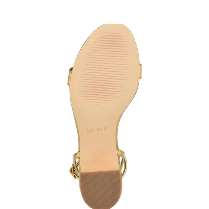 Allora Ankle Strap Block Heeled Sandals Bronze Women Nine West Sandals Allora Ankle Strap Block Heeled Sandals Bronze Women Nine West Sandals