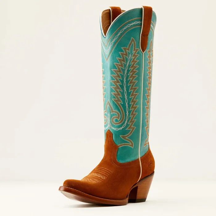 Ambrose Western Boot Penny Suedepale Turquoise Women Ariat Dress and Fashion Boots