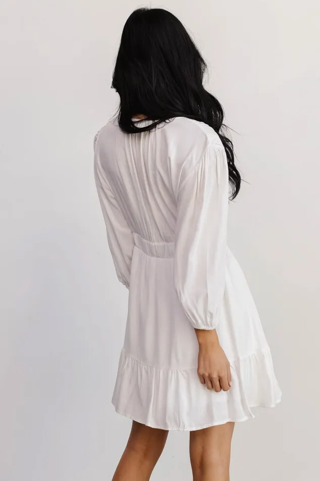 Amelia Boho Mini Dress Off White Women Baltic Born Bridal