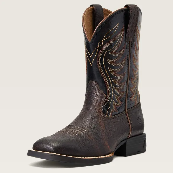 Amos Western Boot Hand Stained Red 8211 Brown Kids Ariat Big Kids039 Footwear