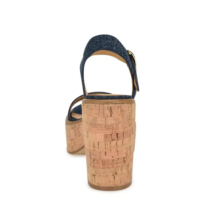 Amye Ankle Strap Wedge Sandals Denim Women Nine West Sandals Amye Ankle Strap Wedge Sandals Denim Women Nine West Sandals