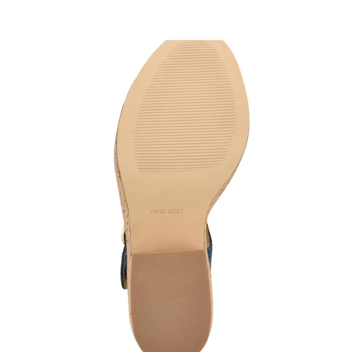 Amye Ankle Strap Wedge Sandals Denim Women Nine West Sandals Amye Ankle Strap Wedge Sandals Denim Women Nine West Sandals