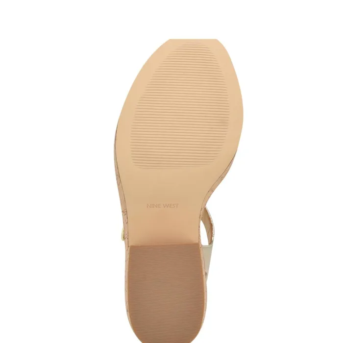 Amye Ankle Strap Wedge Sandals Platino Women Nine West High Heels Amye Ankle Strap Wedge Sandals Platino Women Nine West High Heels