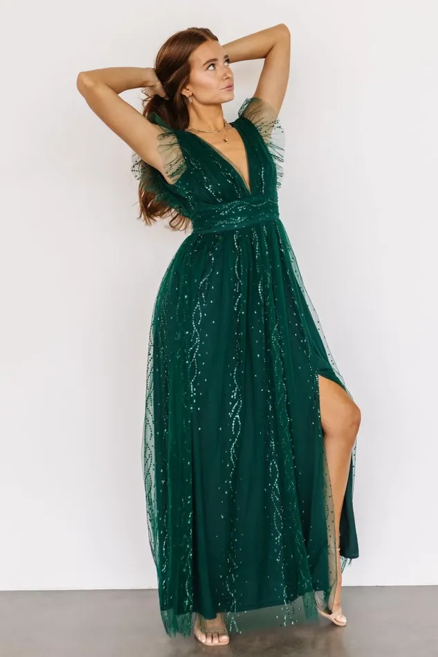 Annika Sequin Mesh Maxi Dress Green Women Baltic Born Embellished Sequin Annika Sequin Mesh Maxi Dress Green Women Baltic Born Embellished Sequin