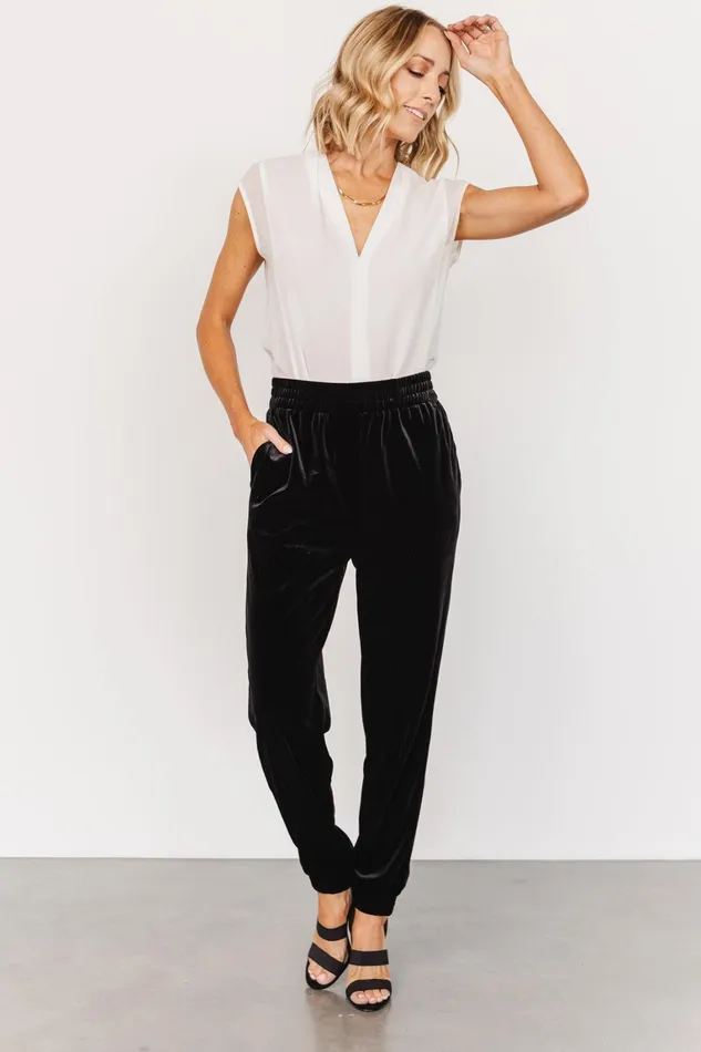 Archie Velvet Jogger Pants Black Women Baltic Born Pants