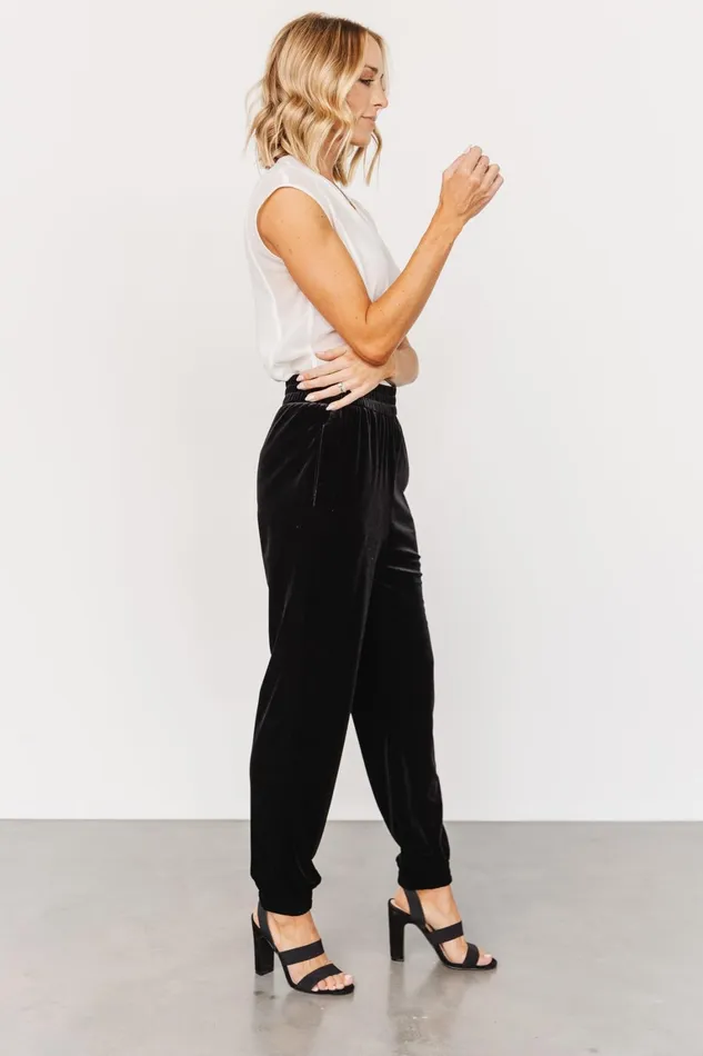 Archie Velvet Jogger Pants Black Women Baltic Born Pants