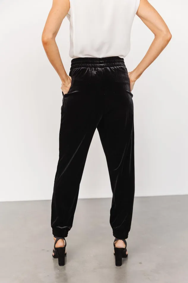 Archie Velvet Jogger Pants Black Women Baltic Born Pants