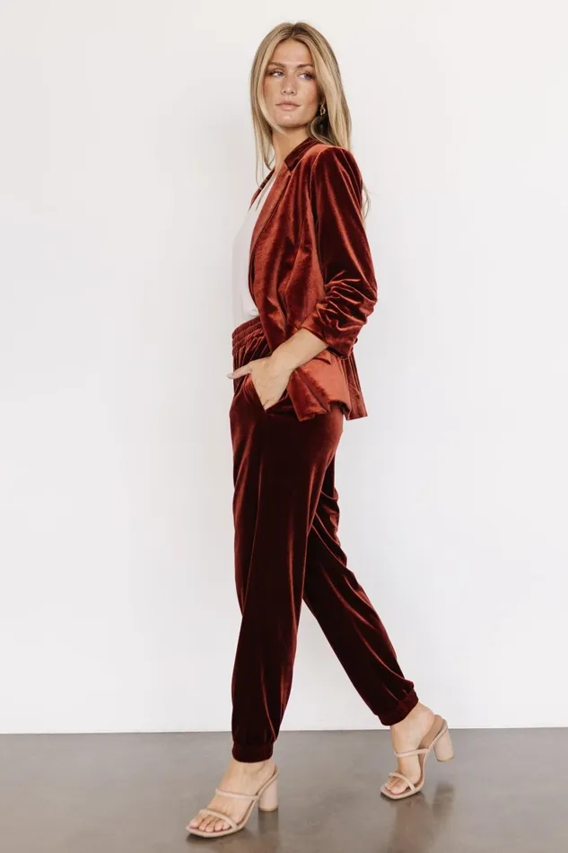 Archie Velvet Jogger Pants Cinnamon Women Baltic Born Pants Archie Velvet Jogger Pants Cinnamon Women Baltic Born Pants