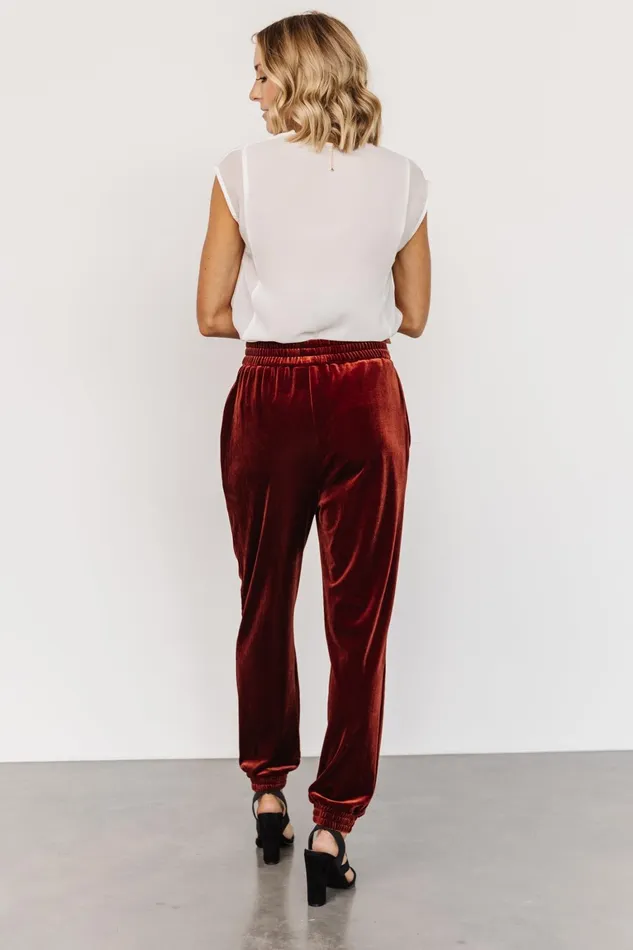 Archie Velvet Jogger Pants Cinnamon Women Baltic Born Pants Archie Velvet Jogger Pants Cinnamon Women Baltic Born Pants