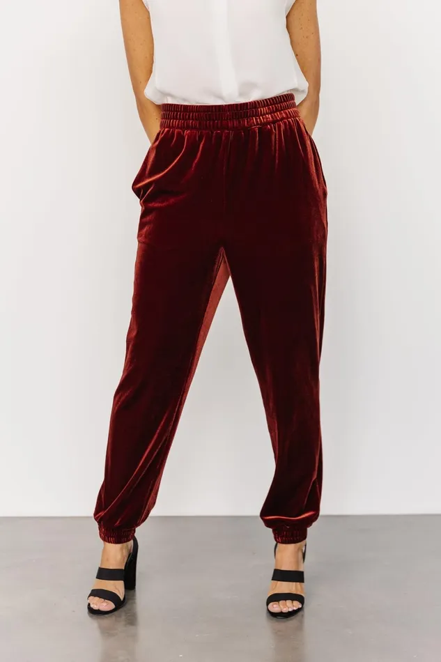 Archie Velvet Jogger Pants Cinnamon Women Baltic Born Pants Archie Velvet Jogger Pants Cinnamon Women Baltic Born Pants