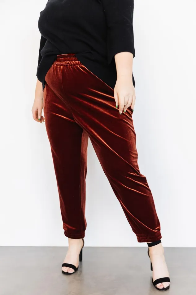 Archie Velvet Jogger Pants Cinnamon Women Baltic Born Pants Archie Velvet Jogger Pants Cinnamon Women Baltic Born Pants