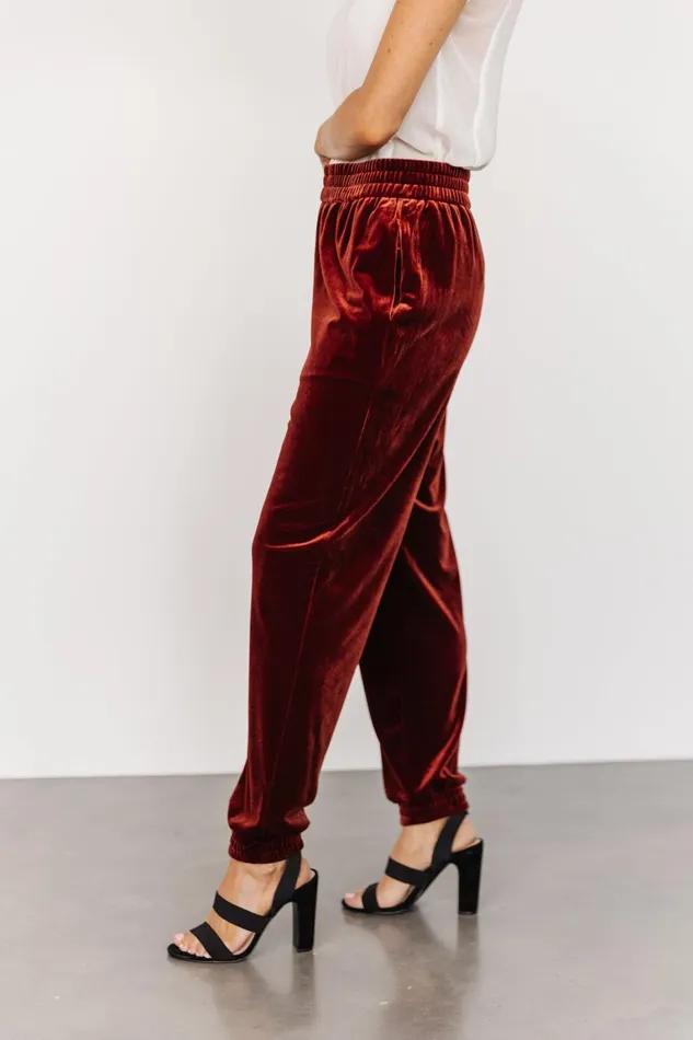 Archie Velvet Jogger Pants Cinnamon Women Baltic Born Pants Archie Velvet Jogger Pants Cinnamon Women Baltic Born Pants