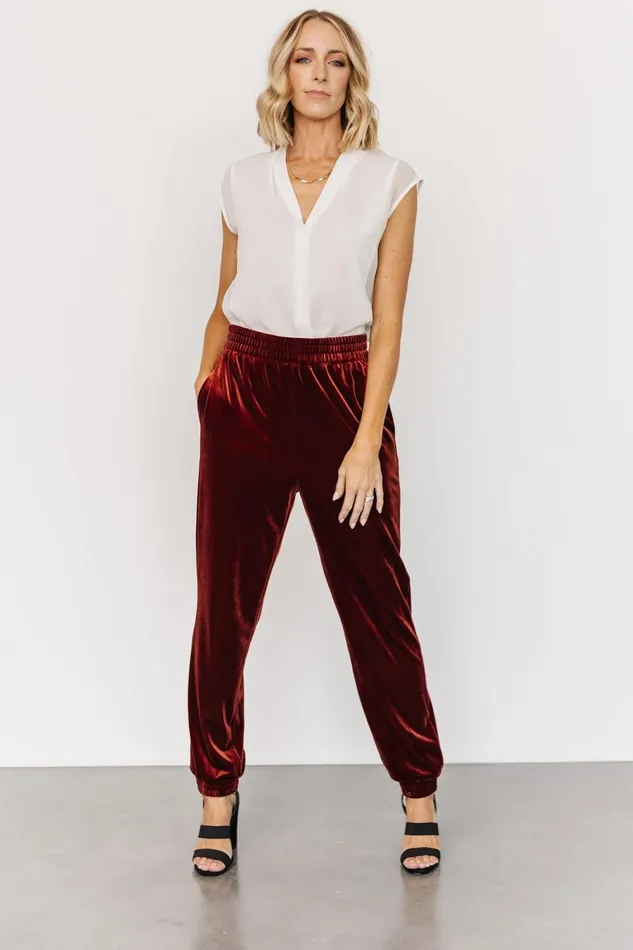 Archie Velvet Jogger Pants Cinnamon Women Baltic Born Pants Archie Velvet Jogger Pants Cinnamon Women Baltic Born Pants