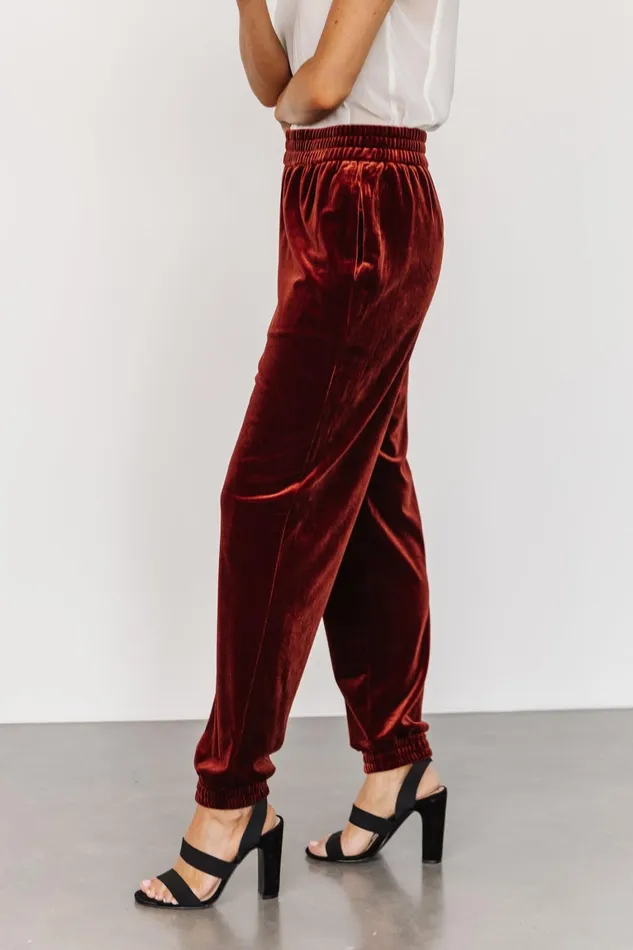 Archie Velvet Jogger Pants Cinnamon Women Baltic Born Pants Archie Velvet Jogger Pants Cinnamon Women Baltic Born Pants