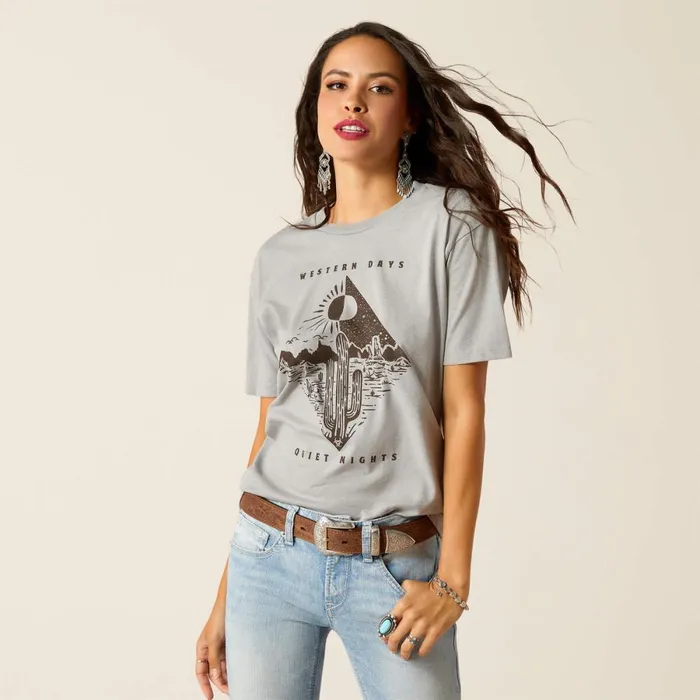 Ariat Day And Night TShirt Stone Heather Women Ariat TShirts and Tops