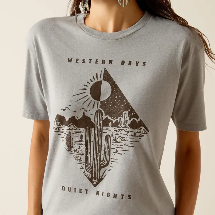 Ariat Day And Night TShirt Stone Heather Women Ariat TShirts and Tops Ariat Day And Night TShirt Stone Heather Women Ariat TShirts and Tops