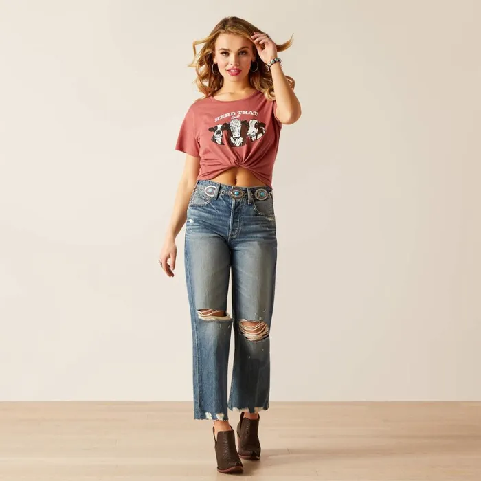 Ariat Herd That TShirt Red Clay Heather Women Ariat TShirts and Tops Ariat Herd That TShirt Red Clay Heather Women Ariat TShirts and Tops