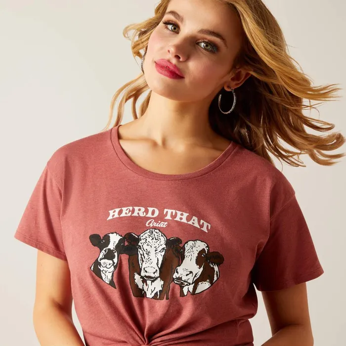Ariat Herd That TShirt Red Clay Heather Women Ariat TShirts and Tops Ariat Herd That TShirt Red Clay Heather Women Ariat TShirts and Tops