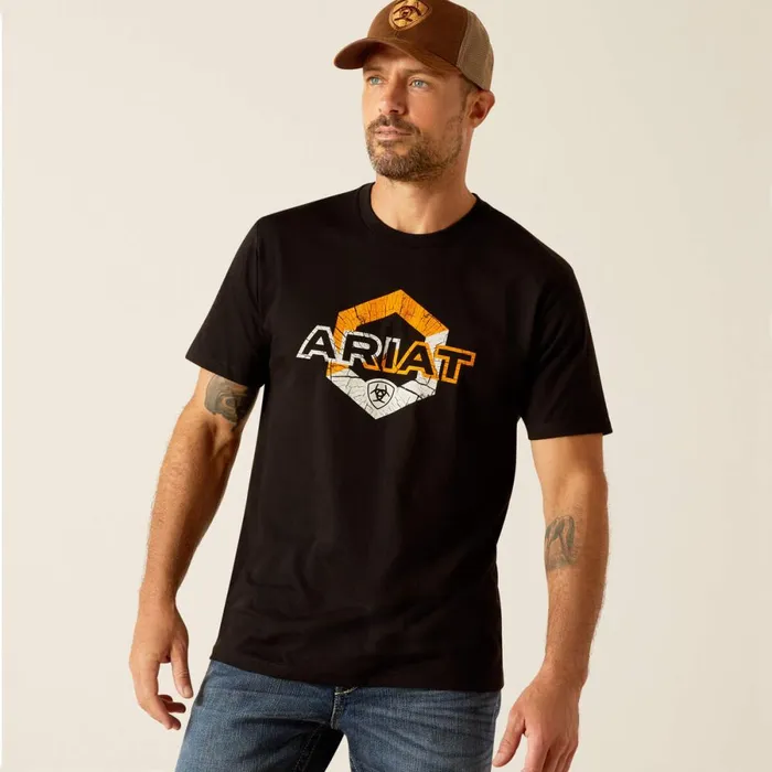 Ariat Hexstatic TShirt Black Men Ariat TShirts and Polos