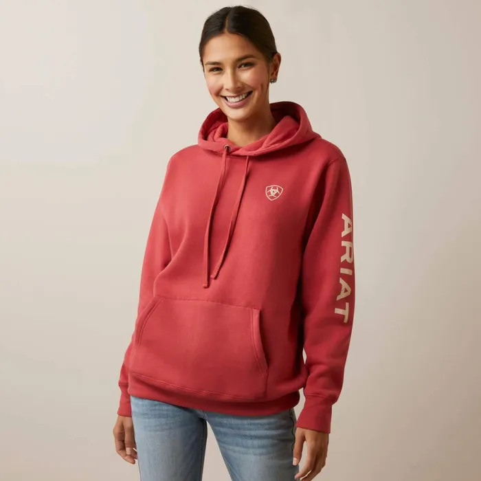 Ariat Logo Hoodie Cardinal Women Ariat Sweatshirts and Hoodies
