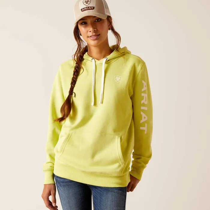 Ariat Logo Hoodie Celery Green Women Ariat Sweatshirts and Hoodies