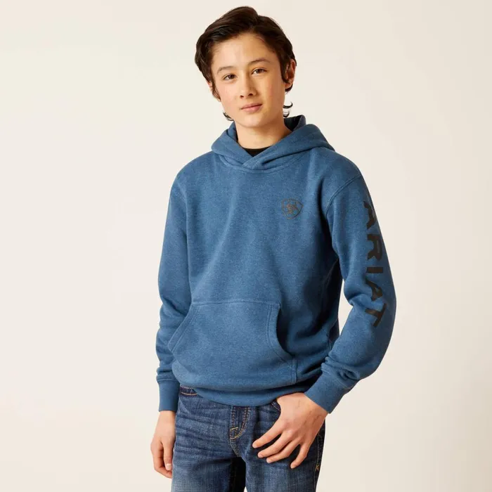 Ariat Logo Hoodie Poseidon Kids Ariat Sweatshirts and Hoodies