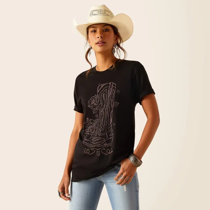 Ariat Tall Boot TShirt Black Women Ariat TShirts and Tops