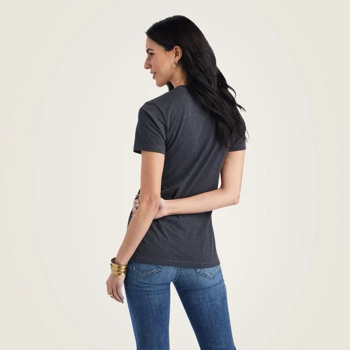 Ariat Wheat Script Tee Charcoal Heather Women Ariat TShirts and Tops Ariat Wheat Script Tee Charcoal Heather Women Ariat TShirts and Tops