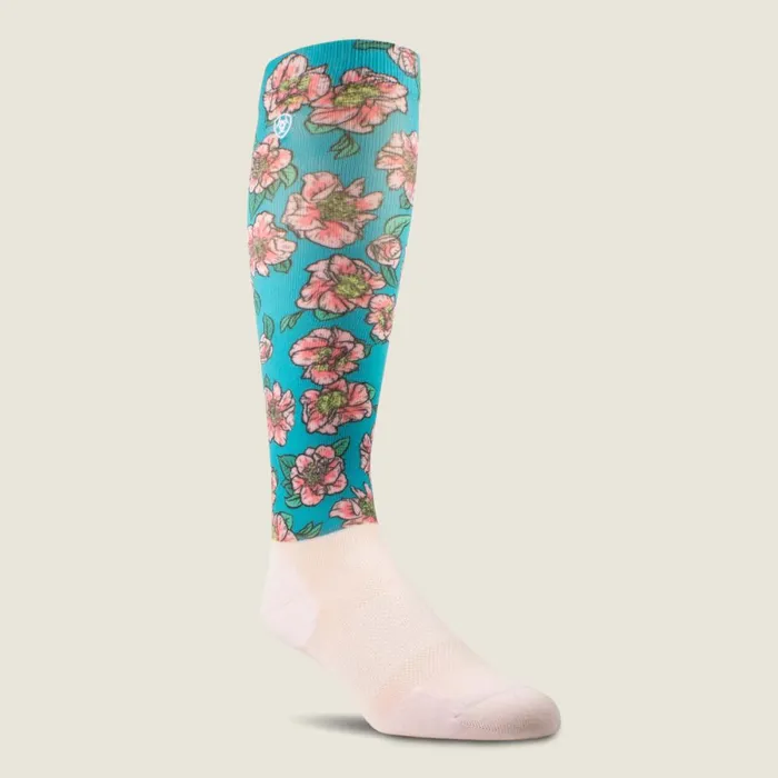 AriatTEK Slim Printed Socks Floral Ceramic Women Ariat Socks