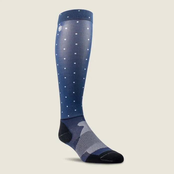 AriatTEK Slim Printed Socks Navy Dot Women Ariat Socks