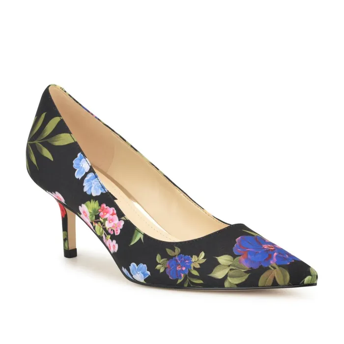 Arlene Pointy Toe Pumps Black Floral Women Nine West Pumps Arlene Pointy Toe Pumps Black Floral Women Nine West Pumps