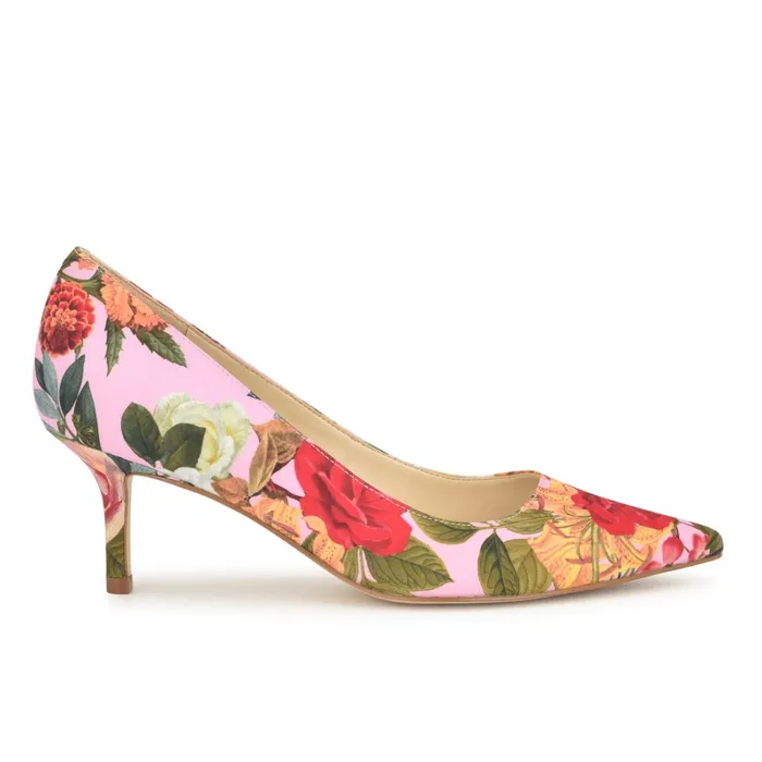 Arlene Pointy Toe Pumps Pink Floral Women Nine West Pumps