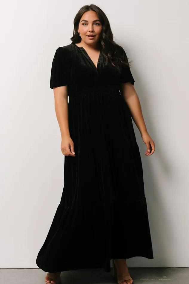 Artemis Velvet Maxi Dress Black Women Baltic Born Bump Friendly