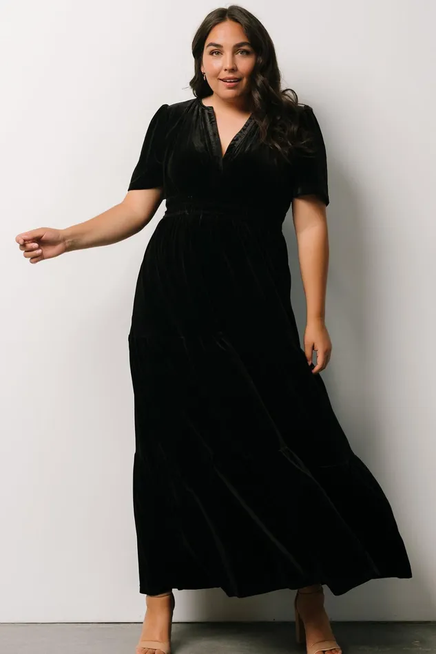 Artemis Velvet Maxi Dress Black Women Baltic Born Bump Friendly