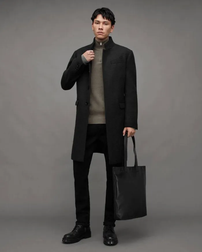 Aspen Zip Up Funnel Neck Ramskull Sweater Planet Grey Marl Men AllSaints Sweaters Aspen Zip Up Funnel Neck Ramskull Sweater Planet Grey Marl Men AllSaints Sweaters