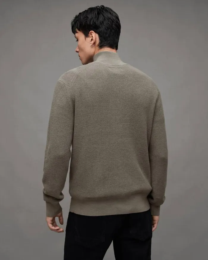 Aspen Zip Up Funnel Neck Ramskull Sweater Planet Grey Marl Men AllSaints Sweaters Aspen Zip Up Funnel Neck Ramskull Sweater Planet Grey Marl Men AllSaints Sweaters
