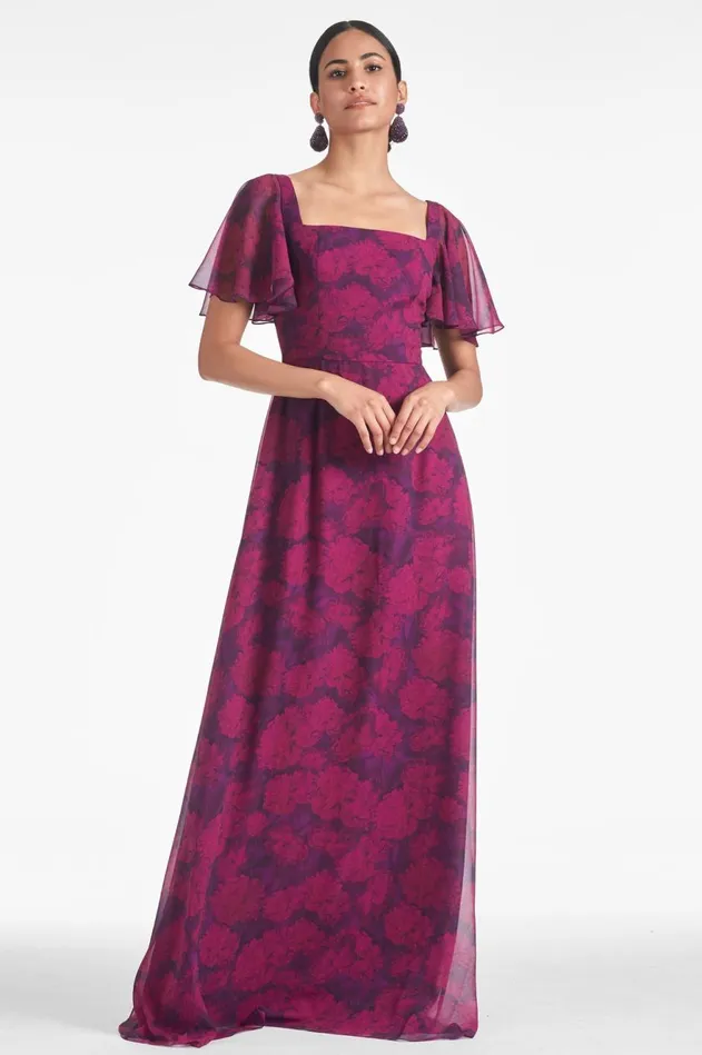 Aurora Gown 8211 Magenta Bloom Women Sachin and Babi Boho