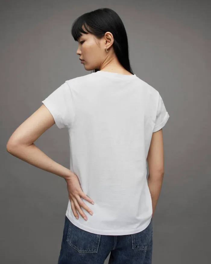 Auru Dragon Printed Anna TShirt White Women AllSaints Tops and Shirts