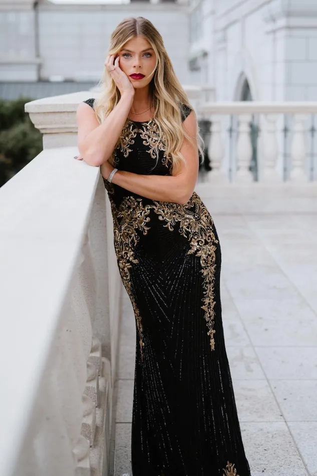 Azura Gown Black And Gold Women Baltic Born Embellished Sequin Azura Gown Black And Gold Women Baltic Born Embellished Sequin