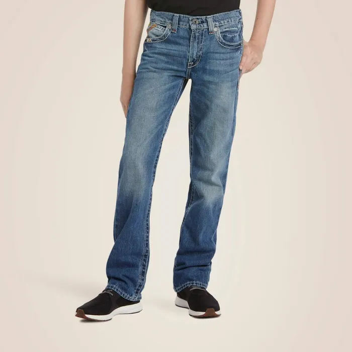 B5 Slim Charger Stackable Straight Leg Jean Dakota Kids Ariat Jeans