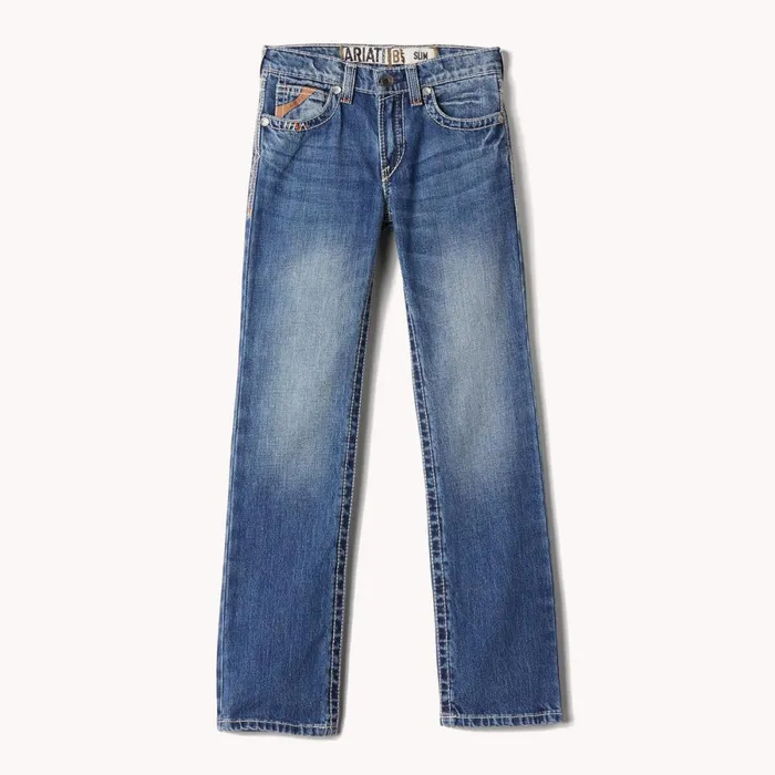 B5 Slim Charger Stackable Straight Leg Jean Dakota Kids Ariat Jeans