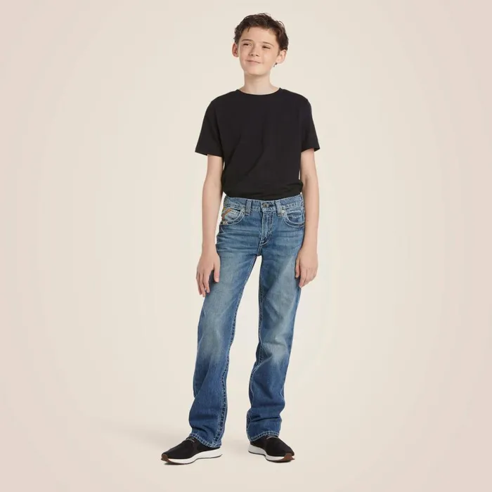 B5 Slim Charger Stackable Straight Leg Jean Dakota Kids Ariat Jeans