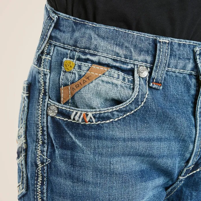 B5 Slim Charger Stackable Straight Leg Jean Dakota Kids Ariat Jeans