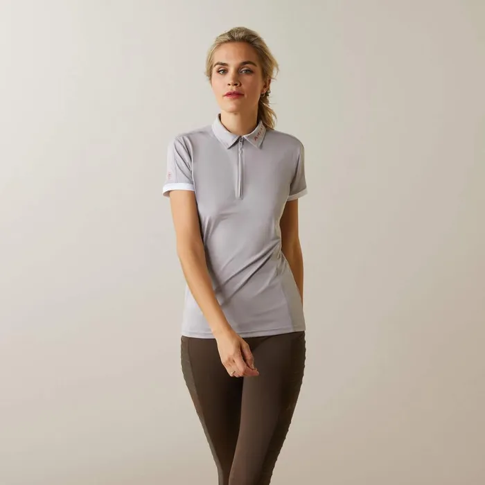 Bandera 14 Zip Polo Silver Sconce Women Ariat TShirts and Tops